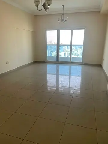Two bedrooms and a living room for annual rent in Al Taawun | Master bedroom | 2 bathrooms | Spacious kitchen | Large living room | Gym, swimming pool