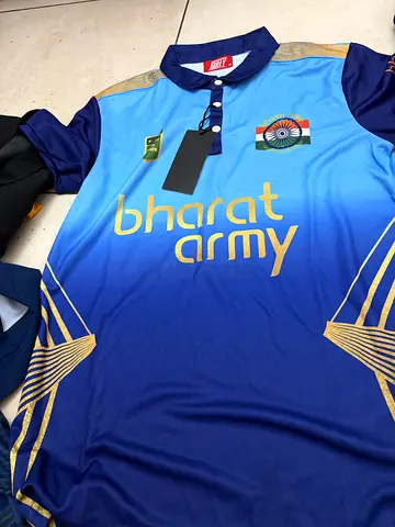 cricket tshirt and blazer