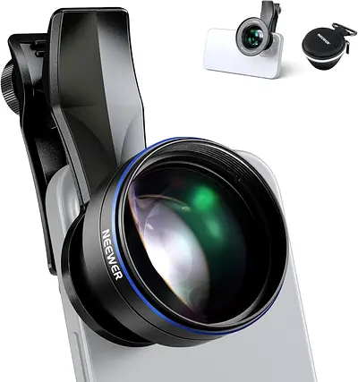NEEWER 105mm Macro Lens with Clip for Phone Lens with 17mm Thread and 67mm
