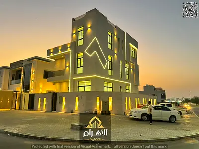Luxury villa for sale in Al-Haliu, spacious area, elegant modern design, registration fees included