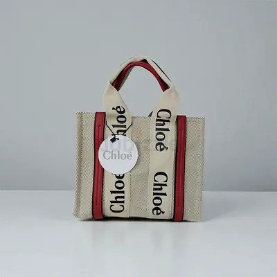 Chloé Woody Canvas Tote Bag