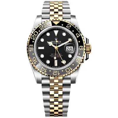 Rolex GMT-Master II Two-Tone Black Dial Jubilee Bracelet (Date)