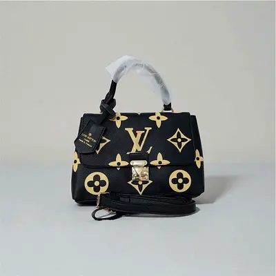 Louis Vuitton Monogram Handbag in Black and Beige