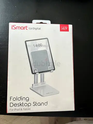 Folding desktop stand for ipad and tablet