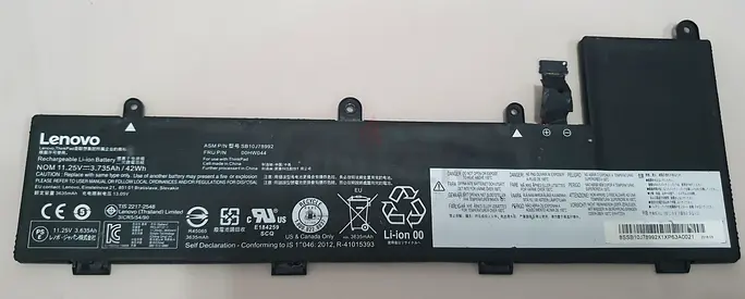 Genuine Lenovo Laptop Battery - Slim Replaceable Pack (Used)