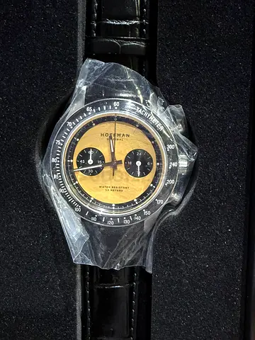 Hofman chronograph mens wristwatch with tachymeter, new in box