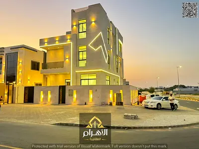 Luxury villa for sale in Al-Haliu, spacious area, elegant modern design, registration fees included
