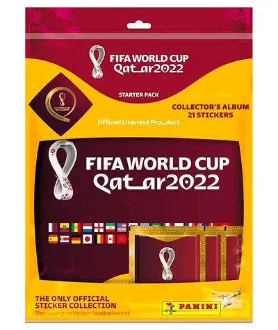 FIFA World Cup Qatar 2022 Official Collectors Album Starter Pack with 21 Stickers