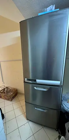 Mitsubishi Stainless Steel 3-Door Refrigerator – Multi-Drawer Fridge