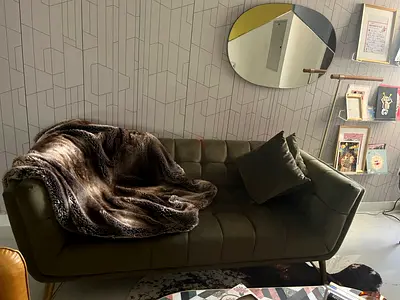 Olive Green 2-Seater Sofa - great Condition