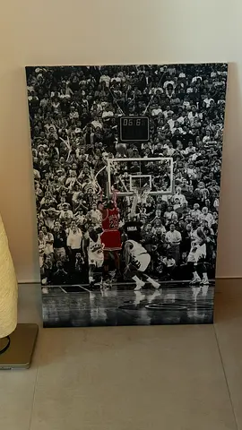 Framed Michael Jordan Last Shot Iconic Buzzer-Beater Black  White Print 60x90