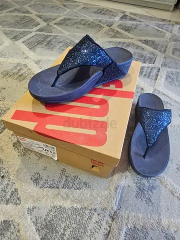Flipflop size 38, navy glitter