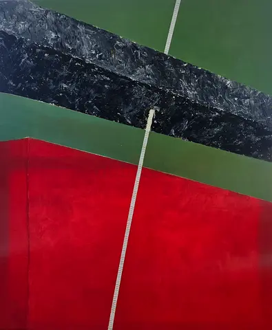 A bold, contemporary 100x80 cm abstract painting.