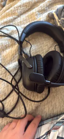 Wired Over-Ear Headset with Boom Mic — Good Working Condition
