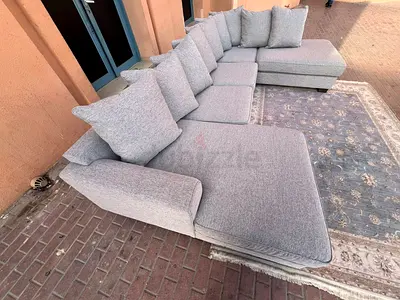 The One Kingston U Shape Sofa Gray Excellent Condition