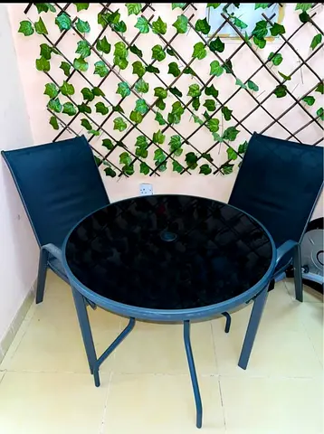 Round table with chairs