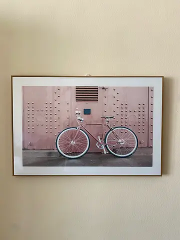 Framed Glossy Bicycle Picture - Minimalist Wall Art