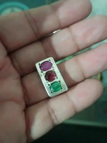Sapphire Ruby  Tourmaline SilverRing