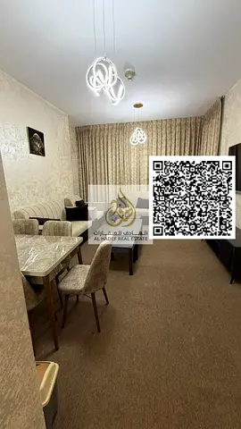 غرفتين وصاله مع 3 حمام مع 2 بلكونه مع خزائن بالحائط اطلاله علي المدينه مع باركينج خاص مساحه واسعه وممتازه بالراشديه 3 ابراج عجمان ون قريبه من كورنيش ع