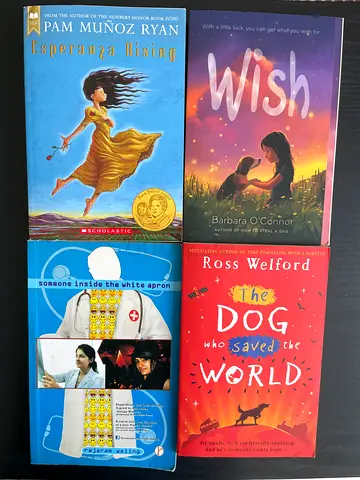 Set of 4 Young Adult/Children Paperback Books — Mix of Fiction Titles, Good Used Condition