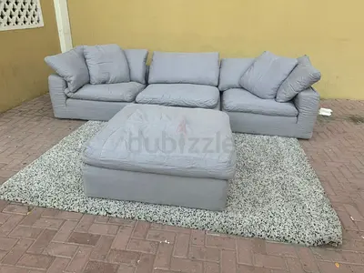 Excellent condition Marina home luscious feather filled sofa with ottoman