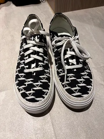 Black  White Knitted Sneakers Karl Lagerfeld Size UK7