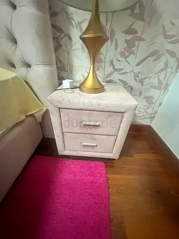 Master bed with side table