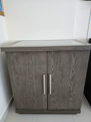 Grey wooden bar