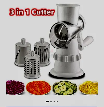3-in-1 Manual Vegetable Cutter / Slicer with Suction Base