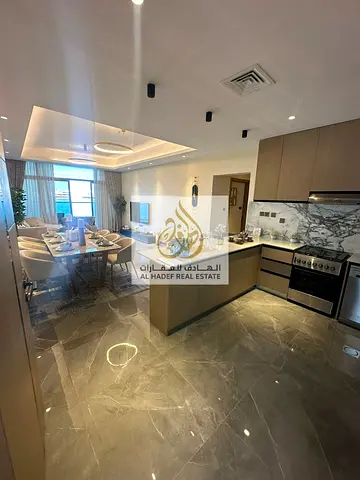Freehold for all nationalities, one bedroom and a hall, with a 10% down payment, overlooking Ajman Creek
