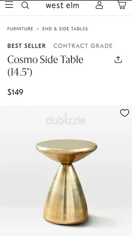 West Elm Cosmo Side Table