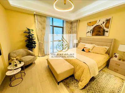 Three-bedroom apartment with a maid's room, freehold, with a 10% down payment, and a charming view of Ajman Creek directly