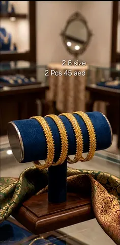 Gold plated bangles ( set of 2) 2.4/2.6 size