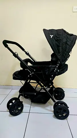 Teknum irreversible stroller Used black baby stroller - lightweight foldable pram, good condition