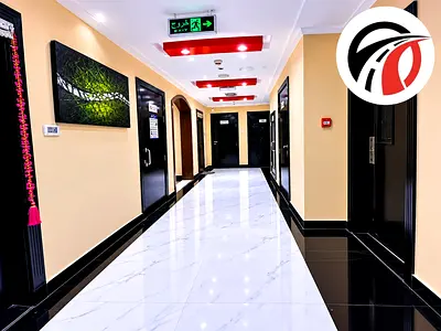 Prime, fully furnished, two-bedroom apartment available with comprehensive amenities, conveniently located directly opposite the bus stop.