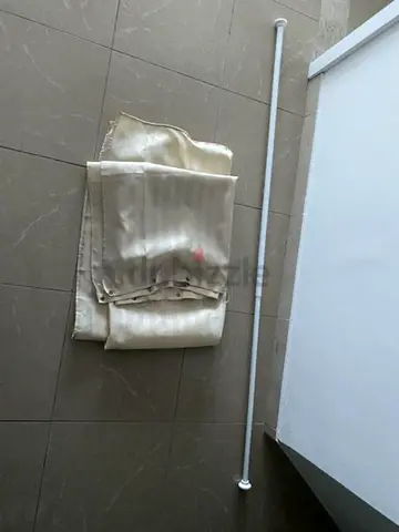 Bathroom curtain with rode