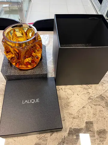 Amber Decorative Glass Centerpiece
