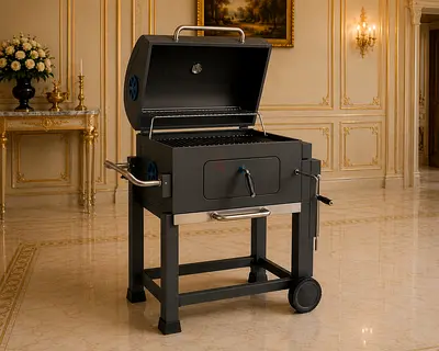 Heavy-Duty Charcoal Grill/BBQ on Wheels - brand new
