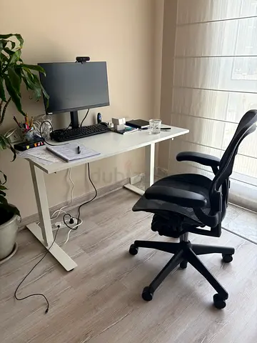 IKEA standing desk with Herman Miller ergonomic office chair (set)