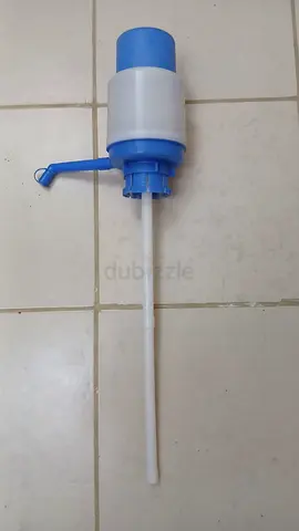 Manual Water Dispenser Pump - Blue/White, Fits Large Bottles