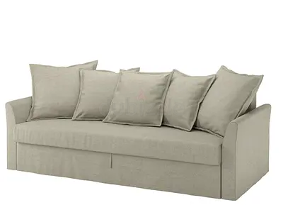 Beige 3-seater sofa transformer IKEA Borgunda