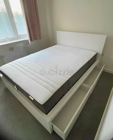 Ikea malm queen bed with ikea mattress