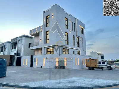 Luxury villa for sale in Al-Haliu, spacious area, elegant modern design, registration fees included