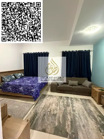 🌟 *استوديو للإيجار في الجرف ١  - عجمان* 🌟 2800 شامل  📍 *الموقع:* الجرف ١ ، قريب من جامعه عجمان 📏 *المساحة:* كبيرة ومريحة   🍽️ *المطبخ:* منفصل