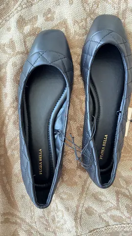 Black quilted ballet flats - size 36