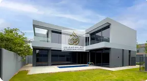 Smart luxury 4 bedroom villa for rent in Sharjah Masaar Sendian with private pool large garden and f