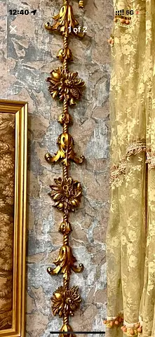 X2 Vintage Ornate Gold Wall Trim / Decorative Moulding - Set Piece