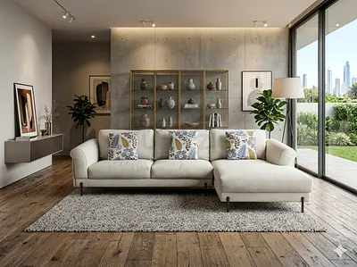 The Loom collection L shape sofa beige Excellent Condition