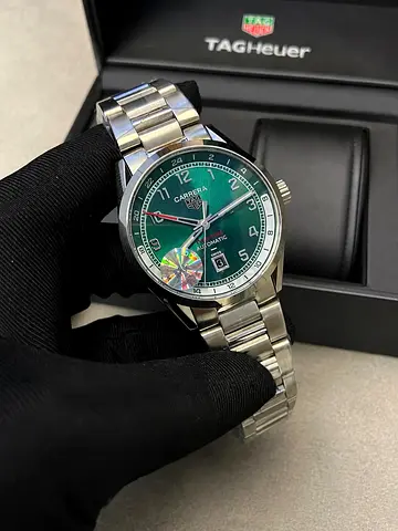 Tag Heuer Carrera Automatic Mens Watch - Green Dial, Stainless Steel