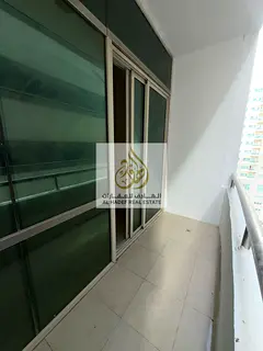 Two bedroom apartment with maid room for rent in Sharjah Al Taawun balcony free month flexible payme